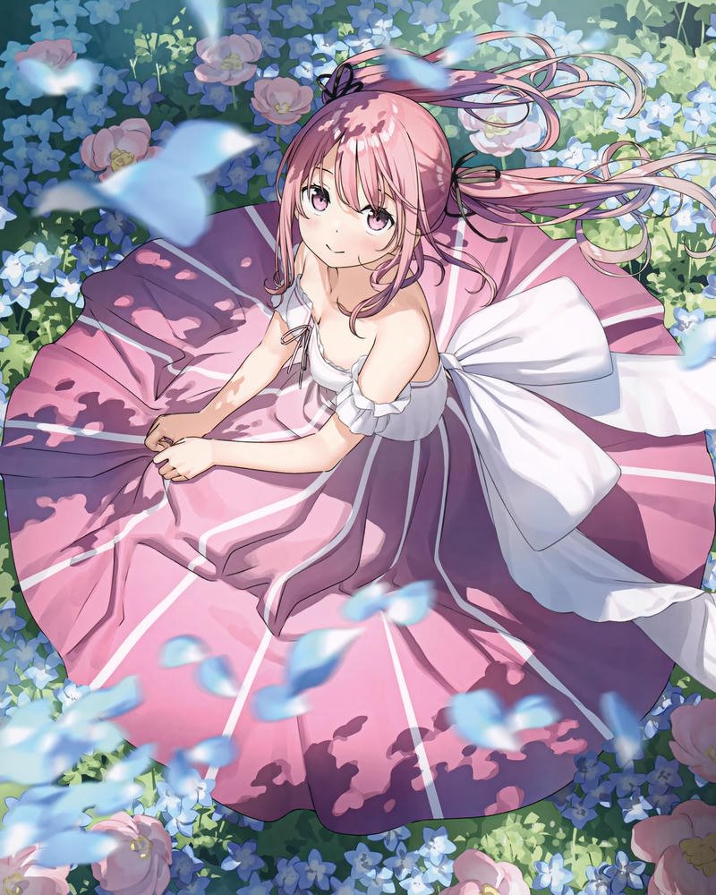 Ảnh anime nữ tóc hồng vẻ đẹp tươi tắn rất nổi bật