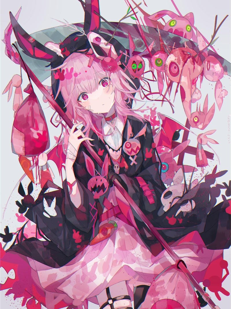 Ảnh anime nữ tóc hồng vẻ ngoài tươi sáng rất cuốn hút