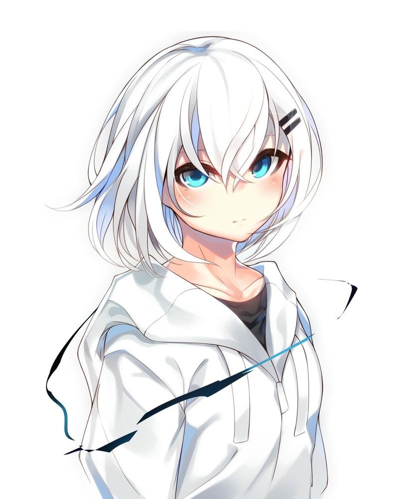 Ảnh anime nữ tóc ngắn ánh mắt rạng rỡ đầy năng lượng