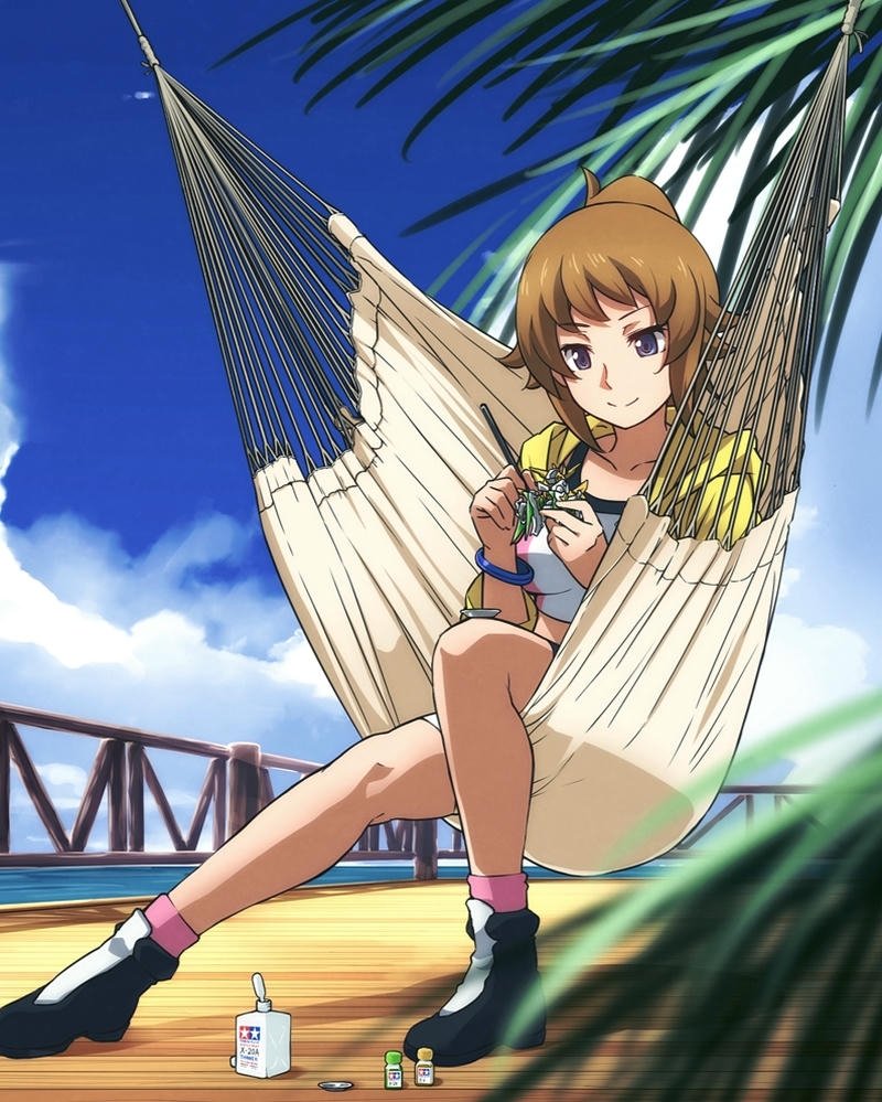 Ảnh anime nữ tóc ngắn ánh nhìn tự tin rất thu hút