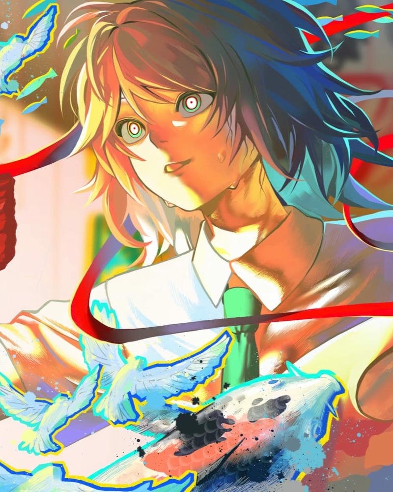 Ảnh anime nữ tóc ngắn gương mặt đáng yêu đầy cá tính