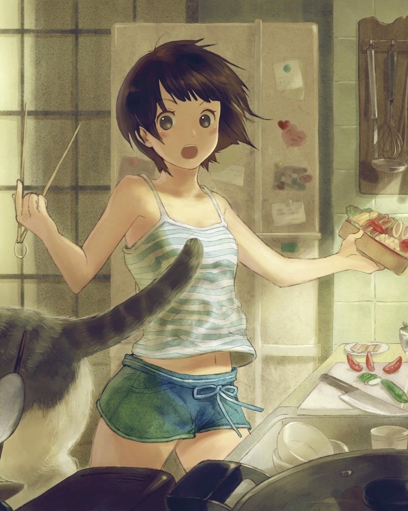 Ảnh anime nữ tóc ngắn thần thái tự nhiên đầy cá tính