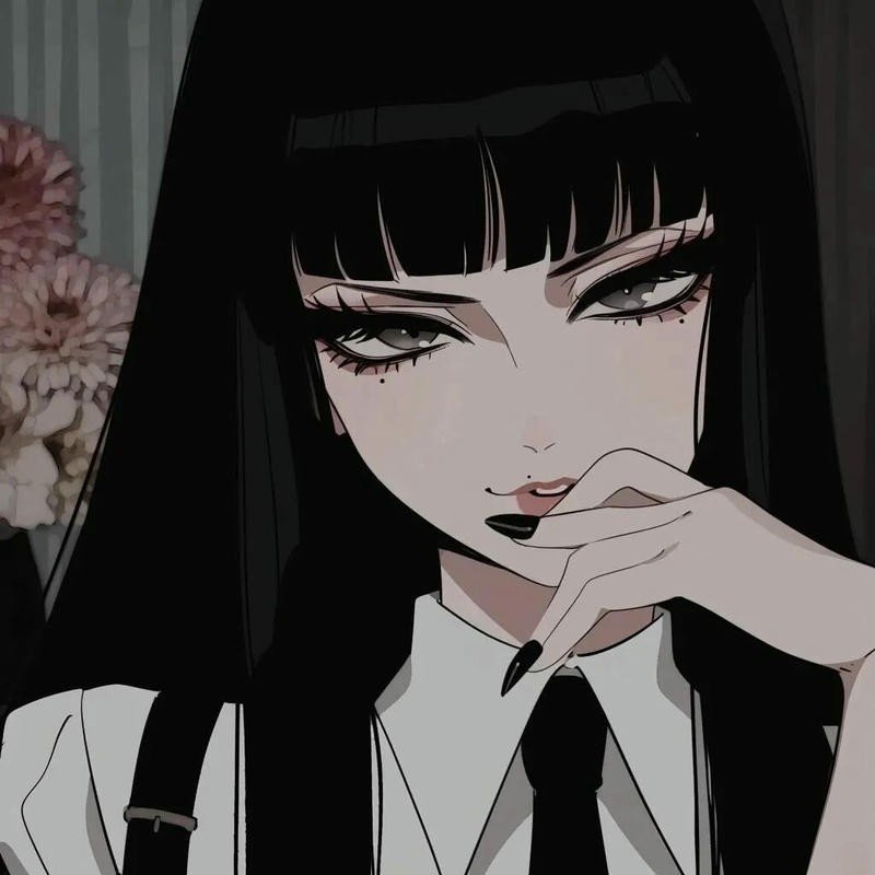 Ảnh anime nữ trắng đen vẻ đẹp tinh giản đậm chất nghệ thuật