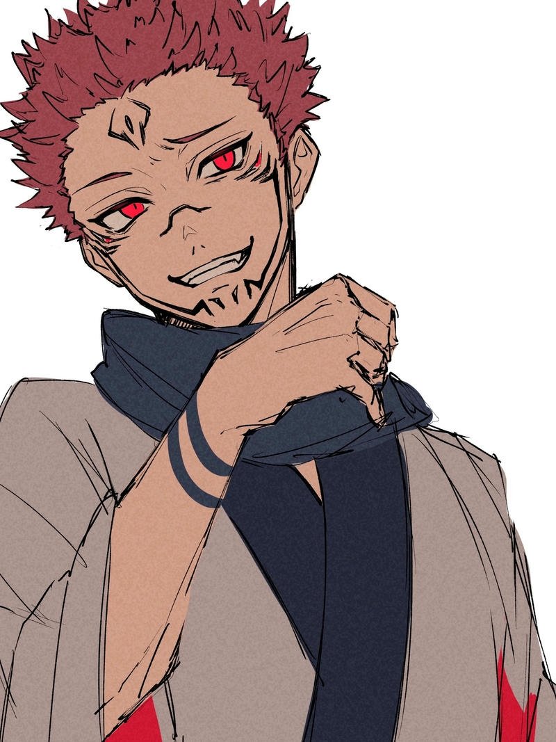 Ảnh anime sukuna mặc kimono truyền thống phong thái ung dung tự tại