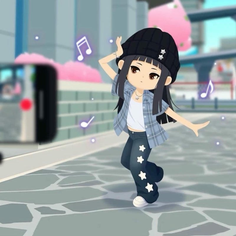 Ảnh play together anime nhảy múa trên đường phố phong cách