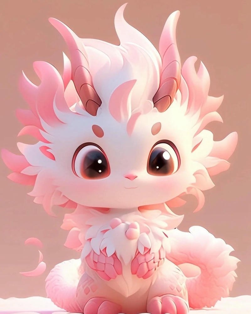 Ảnh rồng anime rồng con màu hồng cực kỳ đáng yêu xinh