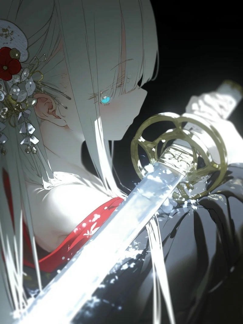 Anime girl cầm kiếm dáng vẻ kiêu hãnh nổi bật cá tính