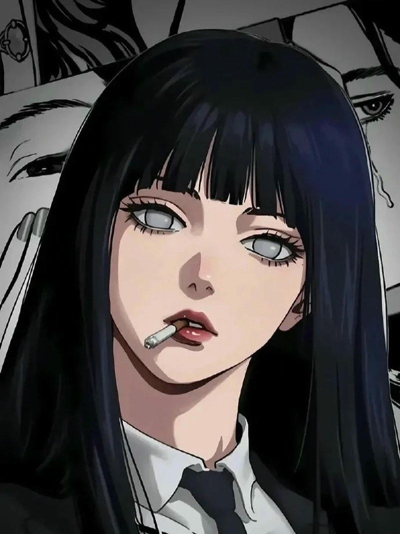 Anime girl lạnh lùng cá tính outfit tối màu tự tin