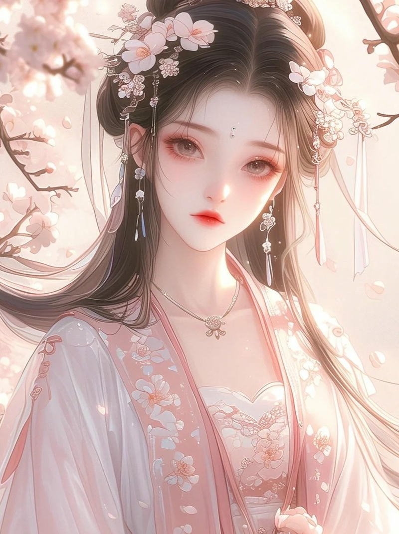Anime nữ cổ trang buồn hành lang gỗ cô độc