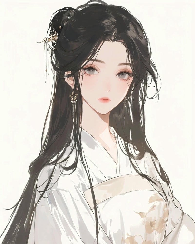 Anime nữ cổ trang mỹ nhân hiên nhà huyền bí