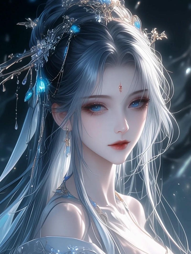 Anime nữ cổ trang thướt tha dáng đứng thanh thoát