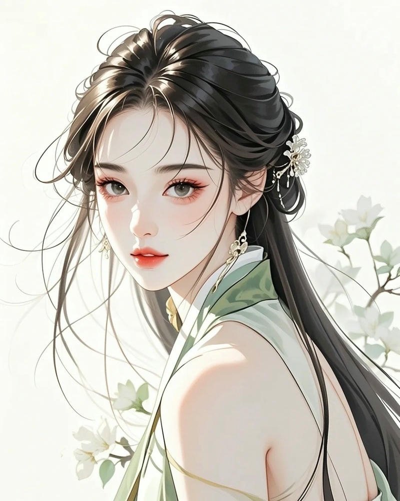 Anime nữ cổ trang tiên hiệp y phục nhẹ bay