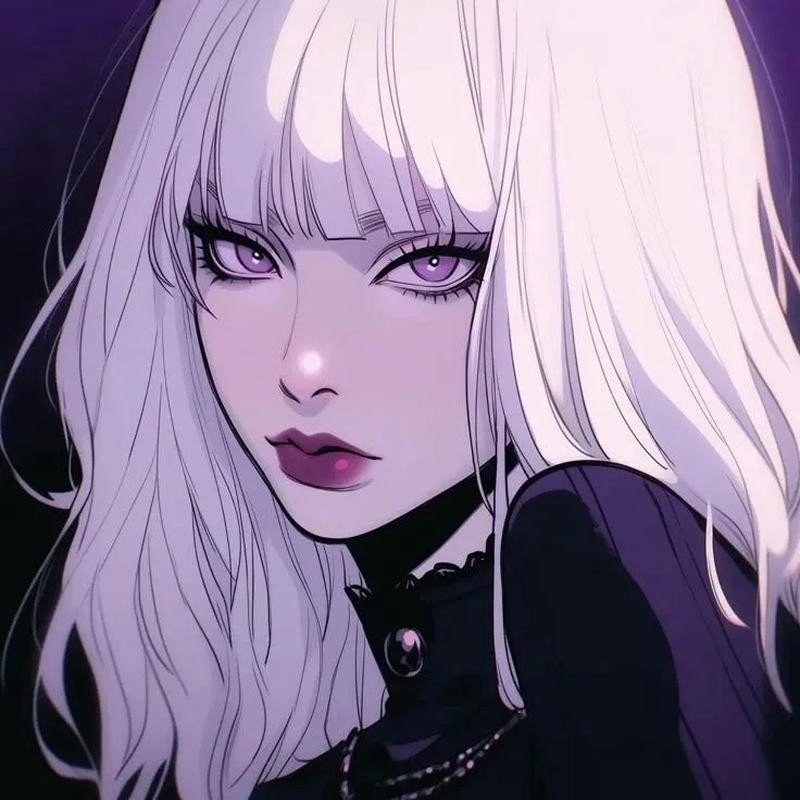 Anime nữ lạnh lùng vô cảm đeo khẩu trang mắt sắc