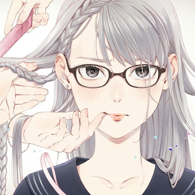 Avatar nhân vật anime đeo kính thần thái trầm tĩnh