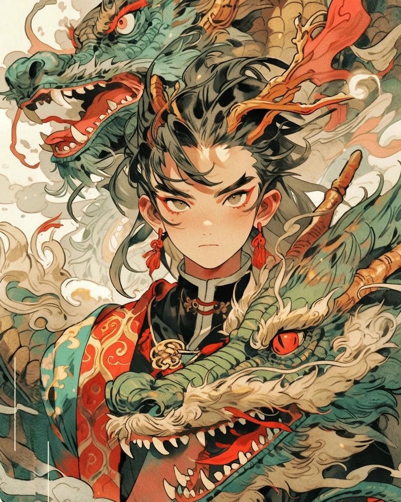 Chiến binh rồng anime chàng trai bên rồng thần hộ mệnh ngầu
