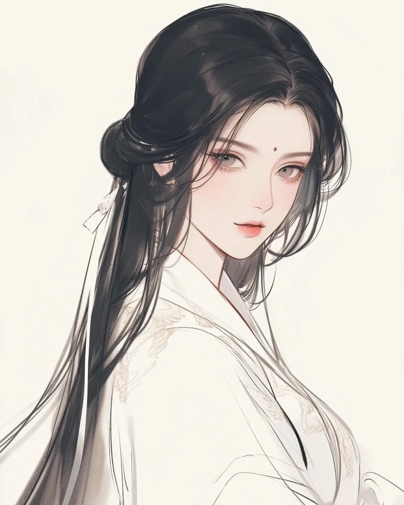 Cô gái anime mặc cổ trang dung mạo thanh tú