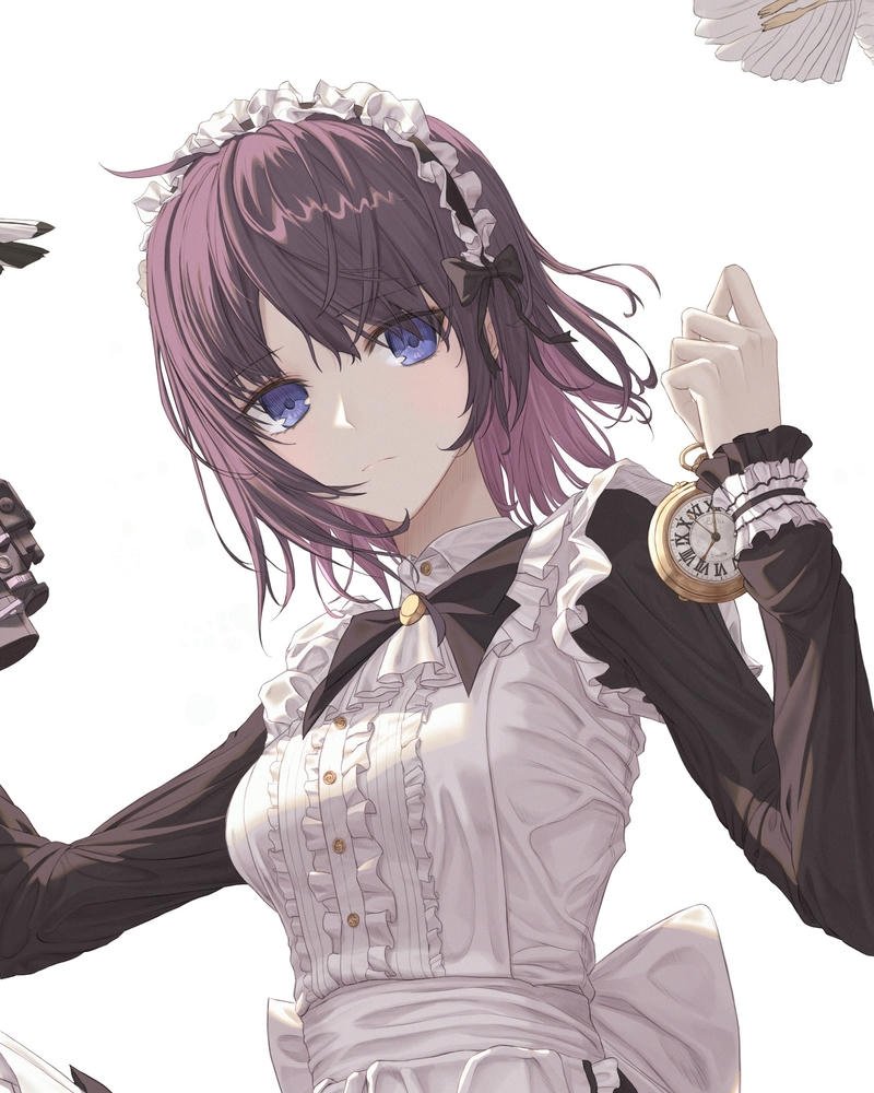 Cô gái anime tóc ngắn ánh mắt linh hoạt cuốn hút