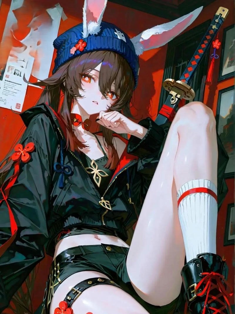Cô nàng anime cầm kiếm ánh nhìn kiên định cuốn hút