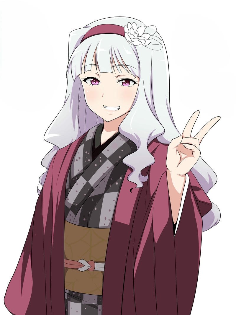 Cô nàng anime mặc kimono phong cách tinh tế