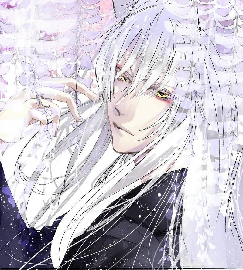 Fanart Tomoe nét vẽ chi tiết mái tóc trắng đẹp