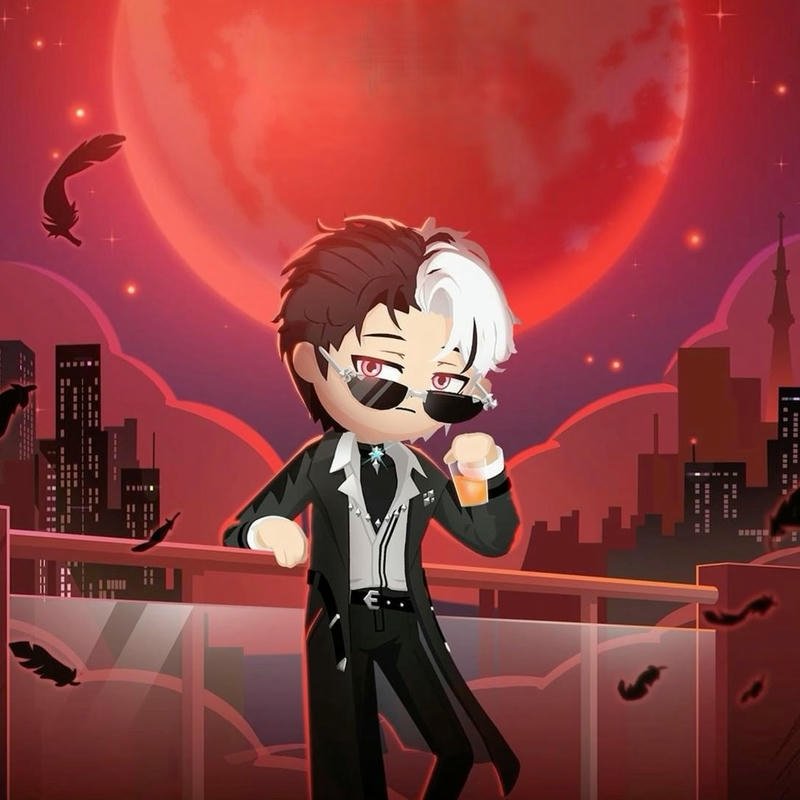 Fanart play together nam ca sĩ vest đen nền đỏ chất