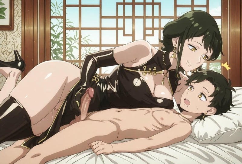 Hentai loạn luân mẹ con gái cùng lên giường