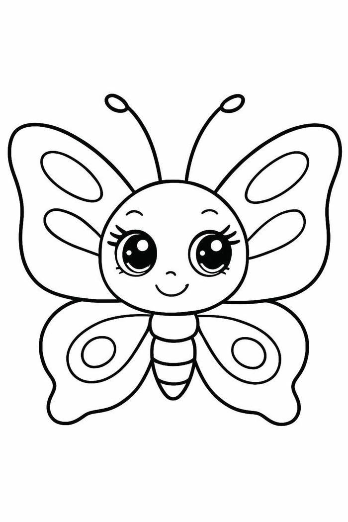 Hình ảnh dễ thương tranh tô màu côn trùng cho bé