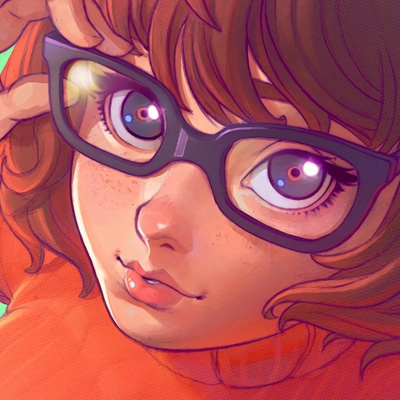 Hình anime đeo kính phong cách nhân vật rất cá tính