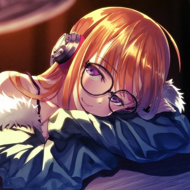 Hình đại diện anime đeo kính phong cách dễ thương cá tính