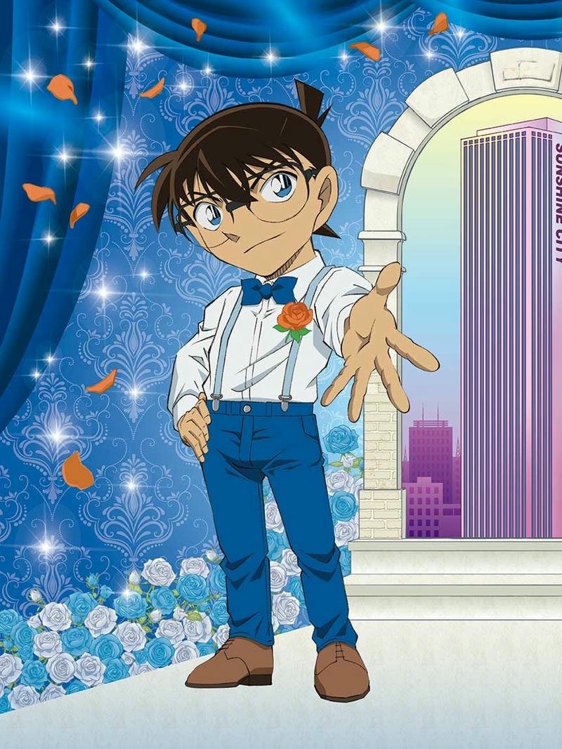 Hình nền Conan đứng trước cửa tiệc trang trí lộng lẫy sang trọng