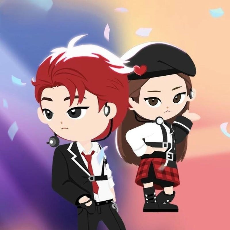 Hình nền play together cặp đôi đồ đỏ đen cá tính