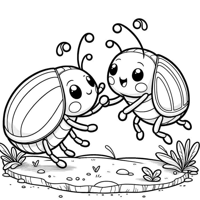 Hình vẽ côn trùng đáng yêu cho trẻ mầm non
