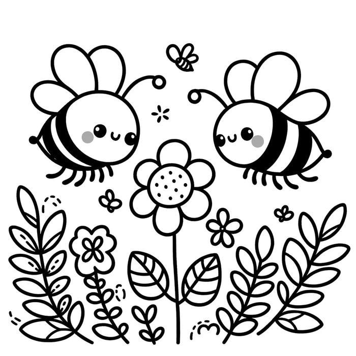 Mẫu vẽ nhiều loài bọ nhỏ cho bé học tập