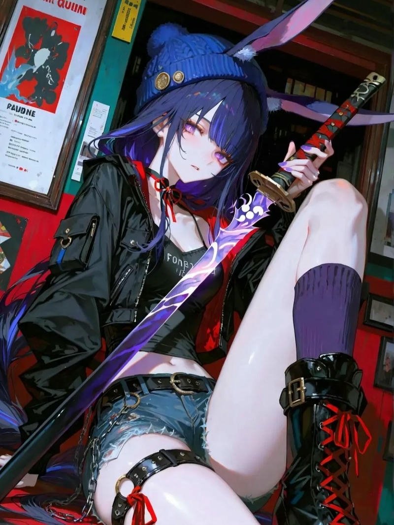 Nhân vật anime nữ cầm kiếm phong thái chiến binh nổi bật