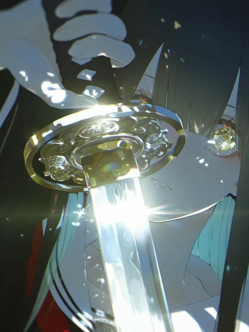 Nhân vật nữ anime cầm kiếm thần thái mạnh mẽ ấn tượng