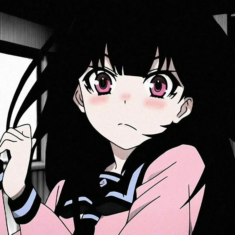 Nhân vật nữ anime phong cách trắng đen nhẹ nhàng