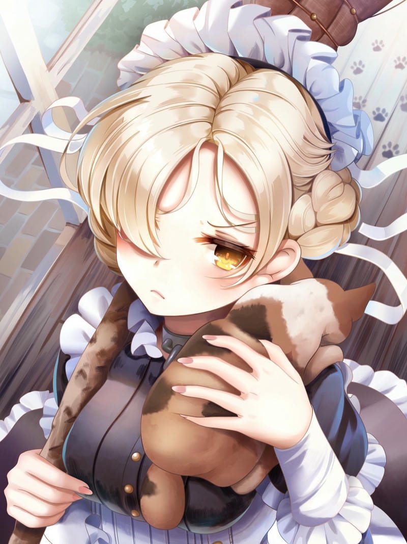 Nhân vật nữ anime tóc vàng thần sắc tươi sáng