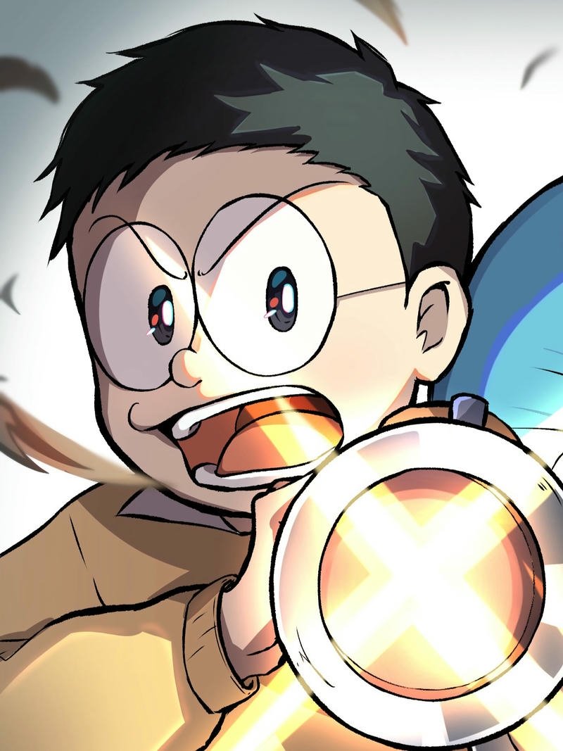 Nobita ngầu cầm kiếm ánh sáng dũng cảm chiến đấu