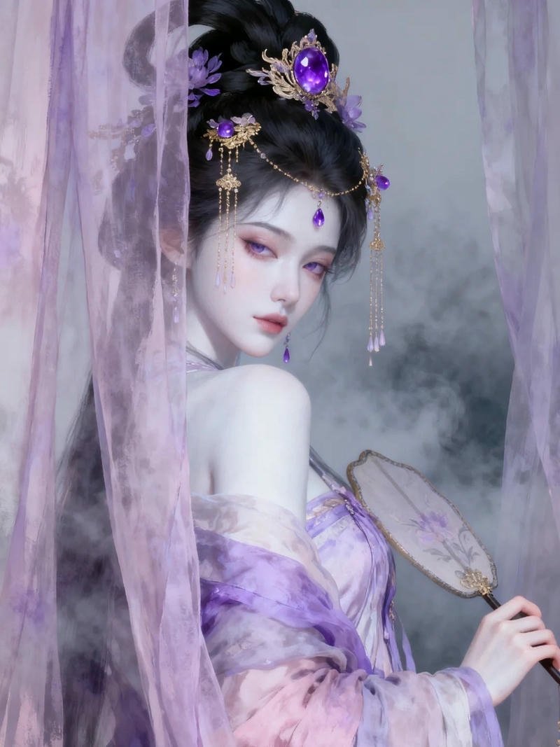 Nữ anime cổ trang vẻ đẹp dịu dàng rất thanh lịch