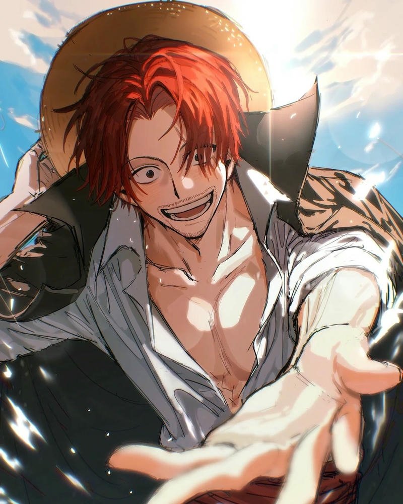Shanks One Piece đưa tay ra mời gọi thân thiện