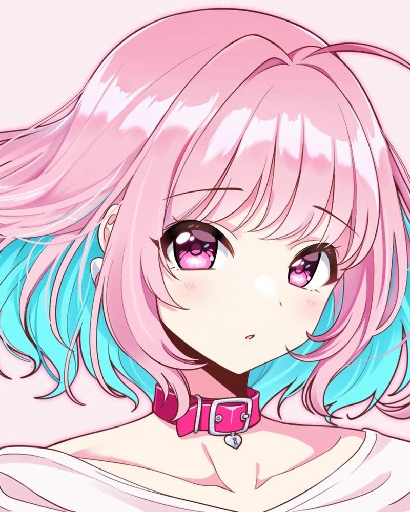 Thiếu nữ trong anime tóc hồng dung nhan sáng sủa