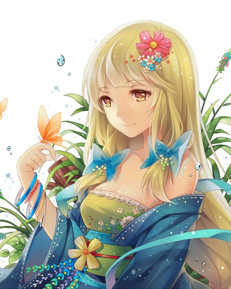 Thiếu nữ trong anime tóc vàng ánh nhìn cuốn hút