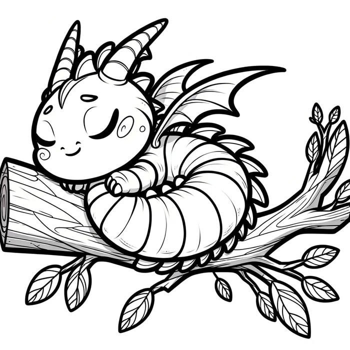 Tranh tô màu con côn trùng đơn giản cho trẻ