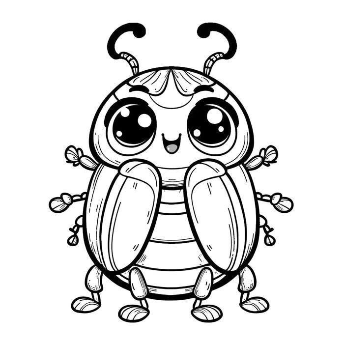 Tranh tô màu côn trùng phù hợp trẻ mẫu giáo