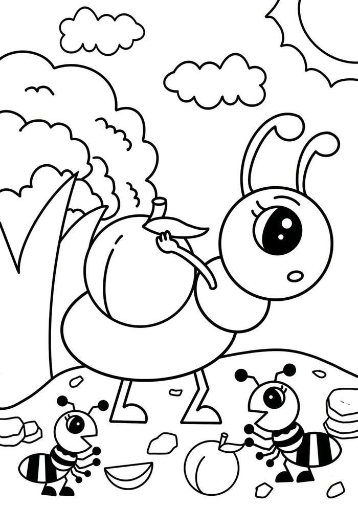 Tuyển tập tranh tô màu các loại côn trùng cho trẻ