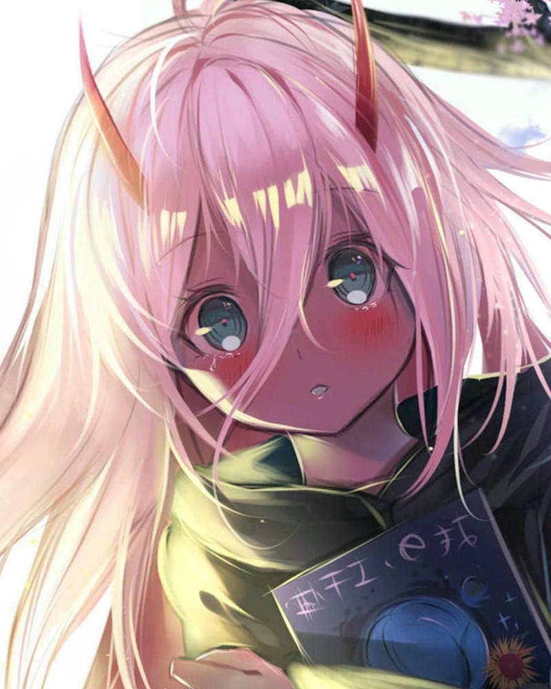 Zero Two cute mặt đỏ bừng xúc động mạnh mẽ