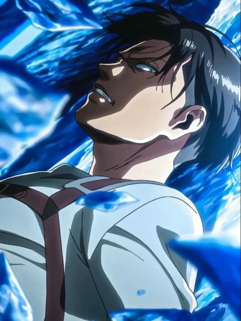 Ảnh Levi Ackerman đôi mắt sáng rực đầy nộ khí mạnh