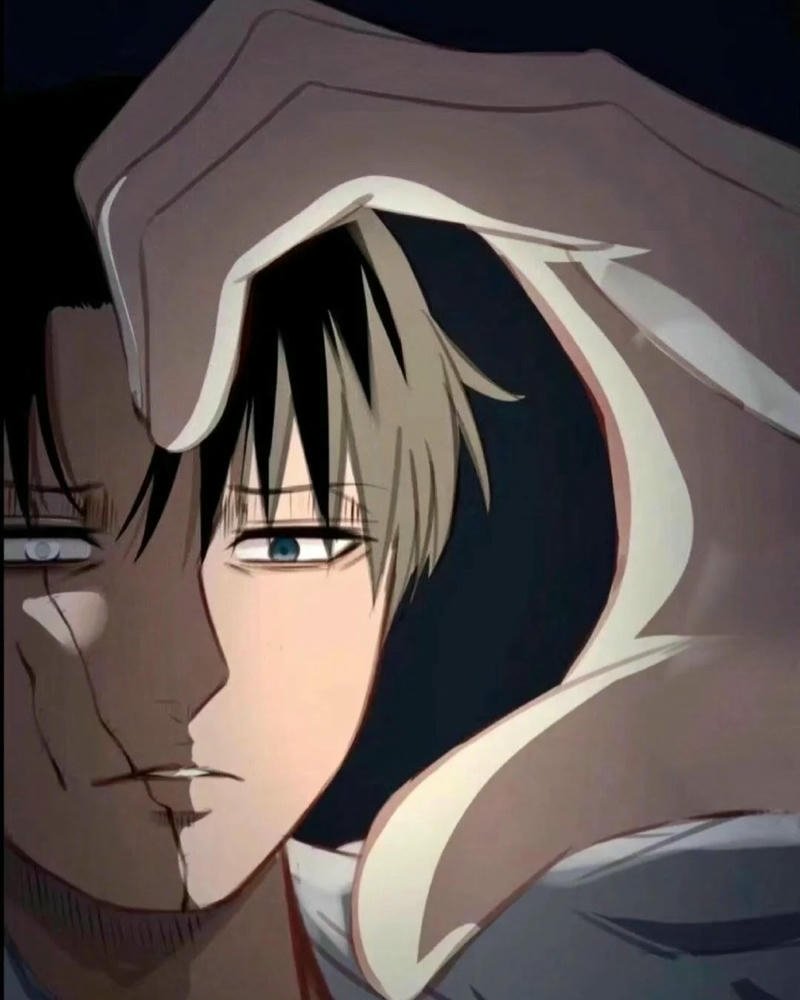 Ảnh Levi Ackerman tạo dáng tay hình trái tim dễ thương