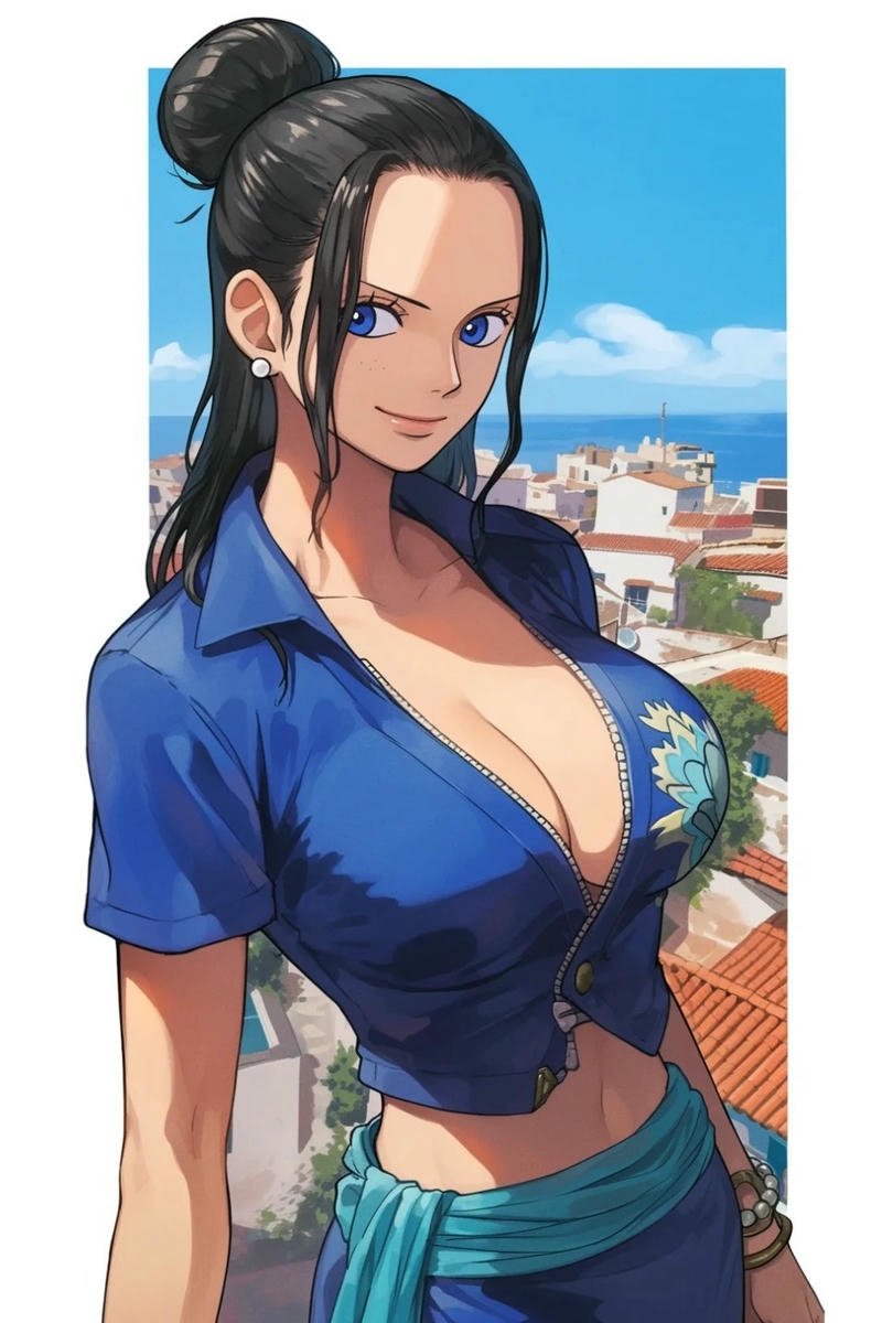 Top 90+ ảnh Nico Robin đẹp, ngầu và quyến rũ nhất One Piece Ảnh Nico Robin đeo kính mát mặc áo xanh phong cách mát mẻ