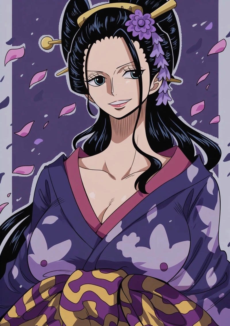 Top 90+ ảnh Nico Robin đẹp, ngầu và quyến rũ nhất One Piece Ảnh Nico Robin mặc kimono tím búi tóc cao sang trọng đẹp